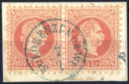 Piece "St. Lorenzen I.d.W.", RS-f Blau Klein 50 Punkte, Briefstück Mit Paar 5 Kr. Rot, ANK 37 I - Autres & Non Classés