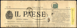 Cover "Trient" 1883, Zeitungsstempelmarke 2 Kreuzer Fahlbraun In Type II (große 2) Auf Der Zeitung "Il Paese" Vom 23.6.1 - Autres & Non Classés