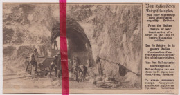 Alpen Alpes - Bouw Tunnel - Orig. Knipsel Coupure Tijdschrift Magazine - 1917 - Non Classés