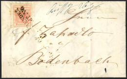 Cover "K.K. Fahrendes Postamt N° 6", Müller 420 Punkte, Brief Von Aussig Vom 26.8.1856 Nach Bodenbach Frankiert Mit 3 Kr - Autres & Non Classés