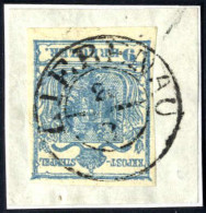Piece "LIEBENAU", Briefstück Frankiert Mit 9 Kr. Blau, 20 Müllerpunkte, Mi. 5X - Autres & Non Classés