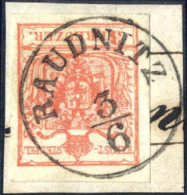 Piece "RAUDNITZ 3/6", Briefstück Frankiert Mit 3 Kr. Rot, 15 Müllerpunkte, Mi. 3 - Autres & Non Classés