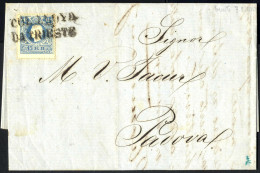 Cover "Col Lloyd Da Trieste", RL Müller 36 Punkte, Brief Von Triest Am 7.2.1860 Frankiert Mit 15 Kreuzer Blau Type II, E - Autres & Non Classés