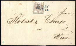 Cover "Pohrlitz", Müller RL-(R) Blau 80 Punkte, Brief Vom 10.6.1850 Nach Wien Frankiert Mit 6 Kr. Graubraun I Type Handp - Autres & Non Classés