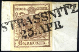 Piece "STRASSNITZ 25. APR", Briefstück Mit 6 Kr. Braun, 30 Müllerpunkte, Mi. 4 X - Autres & Non Classés