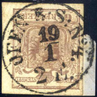 Piece "OFEN:B:S:No.4", Briefstück Mit 6 Kr. Braun, 200 Müllerpunkte, Mi. 4 X - Sonstige & Ohne Zuordnung