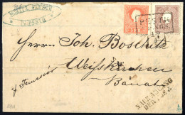 Cover "Pesth Abends", Müller GF-fh 80 Punkte, Brief Vom 19.1.1861 Nach Weisskirchen Frankiert Mit 5 + 10 Kr. Type II, AN - Autres & Non Classés