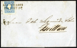 Cover "K.K. Fahrendes Postamt N° 9", Müller RL Punkte 48, Brief Nach Zwittau Frankiert Mit 15 Kr. Blau Type II, ANK 15 I - Autres & Non Classés