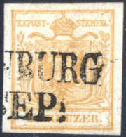 O 1850, 1 Kr. Braunorange In Type Ia, Gestempelt, Signiert E.Diena Und Raybaudi, Attest Goller, ANK 1e / 740,- - Sonstige & Ohne Zuordnung