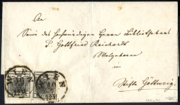 Cover 1850, Brief Von Wien Vom 10.7. Nach Göttweig Frankiert Mit Zwei 2 Kr. Schwarz Type Ib Handpapier, Um 1 Kr. überfra - Sonstige & Ohne Zuordnung