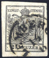 O 1854, 2 Kr. Schwarz In Type III MP, Entwertet "Lemberg 14/6", ANK 2a / MP - Autres & Non Classés