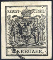 O 1854, 2 Kr. Schwarz In Type III MP, Gestempelt, ANK 2a / MP - Sonstige & Ohne Zuordnung