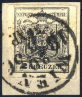 Piece 1854, Briefstück Frankiert Mit 2 Kr. Schwarz In Type III MP, Entwertet "Wien 20.3.1856", ANK 2a / MP - Autres & Non Classés