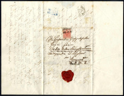 Cover 1850, Brief Von Wien Vom 10.6. Nach Krems Frankiert Mit 3 Kr. Ziegelrot Type Ia Handpapier, ANK 3 HP - Autres & Non Classés