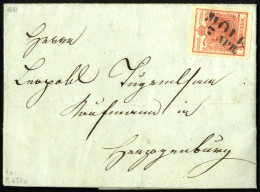 Cover 1851, Kompletter Brief Vom 7.4.1851 Von Melk Nach Herzogenburg, Frankiert Mit 3 Kr. Zinnoberrot HP Zype I A/2 Auf  - Otros & Sin Clasificación