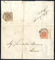 Cover 1852, Eingeschriebener Brief Von Triest Am 1.1. Nach Fiume Frankiert Mit 3 Kr. Rot (oberer Rechter Eckrand Mit Nad - Autres & Non Classés