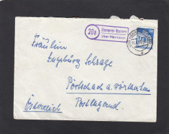 BRIEF MIT LANDPOSTSTEMPEL "HANNOVER-BORNUM" NACH ÖSTERREICH,POSTLAGERND,DAHER NACHGEBÜHRMARKE AUF DER RÜCKSEITE,1951. - Storia Postale