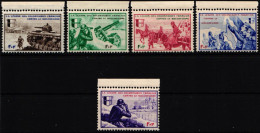 Frankreich Spendenvignetten VI-X Postfrisch Vom Rand #NG413 - Ocupación 1938 – 45