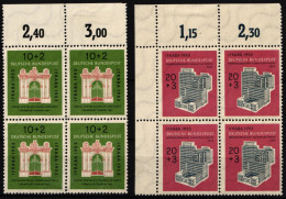 BRD Bund 171-172 Postfrisch 4er Block Vom Oberrand #NG439 - Otros & Sin Clasificación