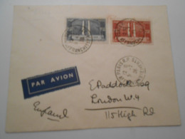 France Poste Aerienne , Lettre De Paris  1936 Pour London - 1927-1959 Storia Postale