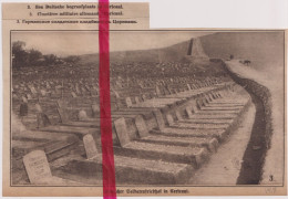 Oorlog Guerre 14/18 - Cericani - Cimetière Allemand , Duits Kerkhof - Orig. Knipsel Coupure Tijdschrift Magazine - 1918 - Non Classés