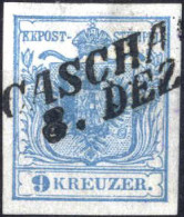 O 1850, 9 Kreuzer Blau In Type I, P254, Index 1, Gestempelt, ANK 5 I - Otros & Sin Clasificación