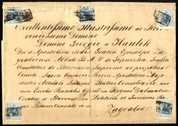 Cover 1850, Brief Von Wien Vom 20.12. Nach Zagreb Frankiert Mit Fünf 9 Kr. HellblauType I Handpapier, Attest Ferchenbaue - Otros & Sin Clasificación