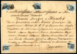 Cover 1850, Brief Von Wien Vom 20.12. Nach Zagreb Frankiert Mit Fünf 9 Kr. HellblauType I Handpapier, Attest Ferchenbaue - Sonstige & Ohne Zuordnung