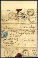 Cover 1851/1853, Zwei Irrläuferbriefe Von Clausenberg Nach Blarnicran (Ungarn) Frankiert Mit Je Mit 9 Kr. Blau Type I Vo - Sonstige & Ohne Zuordnung