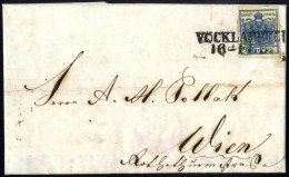 Cover 1853, Brief Von Vöcklabruck (RL Müller 30 Punkte) Am 16.2. Nach Wien Frankiert Mit Wiederverwendeter Ungebrauchter - Other & Unclassified