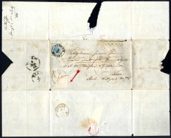 Cover 1856, Brief Von Borogh Am 3.7. Nach Wien Frankiert Mit 9 Kr. Blau Dort Gewendet Und Am 5.7. Mit 9 Kr. Blau Weiterg - Autres & Non Classés