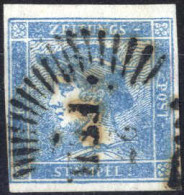 O 1851, 0,6 Kreuzer Blau Type Ib Mit Strahlenstempel Von Wien, Befund Ferchenbauer, ANK 6 - Periódicos