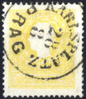 O 1859, 2 Kr. Gelb In Type II, Entwertet "Karlsplatz Prag 28/8", 70 Müllerpunkte, ANK 10 IIa - Sonstige & Ohne Zuordnung