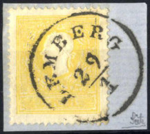 Piece 1859, Briefstück Frankiert Mit 2 Kr. Gelb In Type II, Entwertet "Lemberg 29/1", ANK 10 IIa - Other & Unclassified