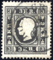 O 1858, 3 Kr. Schwarz Type I, Mit Abstempelung "Koeniggraetz 2/12", ANK 11 I Ay - Sonstige & Ohne Zuordnung