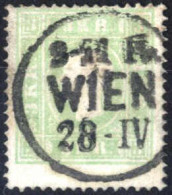 O 1858, 3 Kreuzer Grün In Type II, Gestempelt Wien 28.4., Pracht, ANK 12 II / 200,- - Andere & Zonder Classificatie