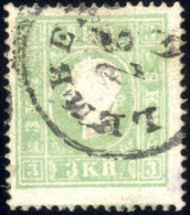 O 1859, 3 Kr. Grün Type II, Mit Abstempelung "Lemberg 28/6" Und Andreaskreuzansatz, ANK 12a - Other & Unclassified