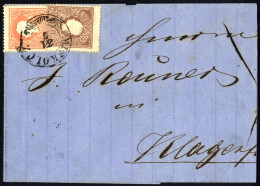 Cover 1858, Nicht Kompletter Brief Von Miskolcz Am 31.7. Nach Klagenfurt Frankiert Mit 5 + 10 Kr. Type II Leicht überein - Autres & Non Classés