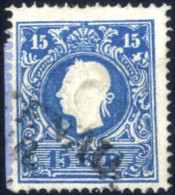 O/piece 1859, 15 Kr. Blau In Type II Auf Briefstückrest, Nagelkopfprägung, Mi. 15 II - Other & Unclassified