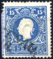 O/piece 1859, 15 Kr. Blau In Type II Auf Briefstückrest, Nagelkopfprägung, Mi. 15 II - Sonstige & Ohne Zuordnung