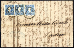 Cover 1860, Zwei Briefe Frankiert Mit Drei 15 Kr. Blau Type II, Einer Von Wien Am 4.8. Nach Hermanstadt Und Der Andere V - Autres & Non Classés