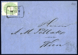 Cover 1862, Ortsbrief Von Wien Am 24.11. Frankiert Mit 3 Kr. Grün, ANK 19 - Other & Unclassified