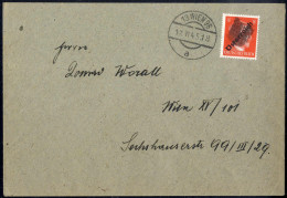 Cover 1945, I Wiener Aushilfsausgabe, 8 Pf Orangerot Auf Brief Von Wien 96 Nach Wien 101 Vom 13.6. Mit Sturzeisem Unbeka - Sonstige & Ohne Zuordnung