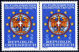 ** 1974, Gemeindetag Nicht Verausgabt, Postfrisches Paar, ANK (15) / 1.600,- - Andere & Zonder Classificatie