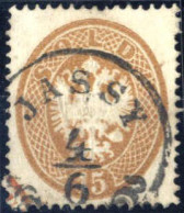 O 1863, JASSY 4/6, Blauer Einkreisstempel Auf 15 Soldi, Befund Goller, Kat. Nr. V18 - Oostenrijkse Levant