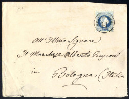 Cover 1878, Brief Von Gerusalemme Am 11.12. Nach Bologna (Italien) Frankiert Mit 10 Soldi Blau, ANK 4 - Oriente Austriaco