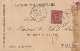 Italy. A211. Gioia Del Colle. 1900. Annullo Grande Cerchio GIOIA DEL COLLE, Su Cartolina Postale - Marcofilía