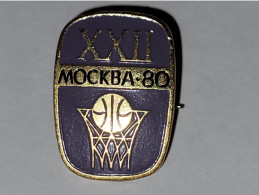 Pin's Jeux Olympiques De Moscou 1980  **  Basket - Baloncesto