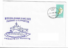 X333 - FREGATE LAFAYETTE - MISSION JDA 2023 - PASSAGE  A CLIPPERTON (SPID  V10477) - Naval Post