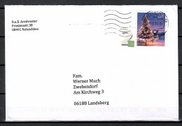 MiNr. 3039 + 3045; Winterstimmung, Auf Portoger. Brief Von BZ 08 Nach Landsberg; E-119 - Lettres & Documents